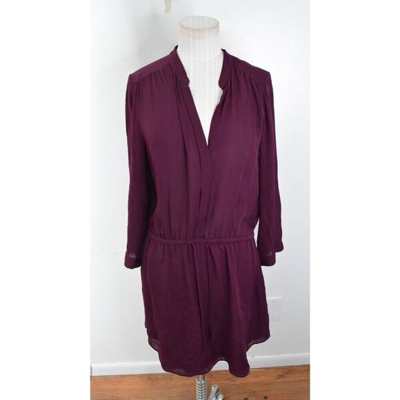 Aritzia Babaton Bennet Dress Women’s Medium 100% Silk Red Mini Drawstring Waist - Picture 1 of 6